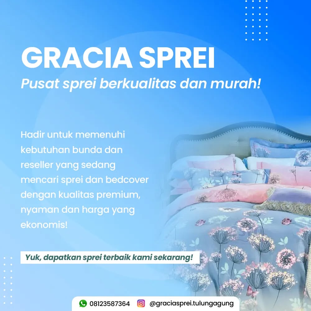 <p>Gracia Sprei kini pusat sprei yang berkualitas 